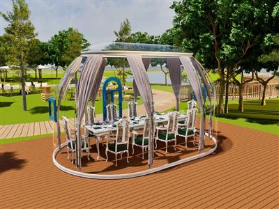EllipseTransparentes Aluminium-Kuppelzelt für Veranstaltungsorte